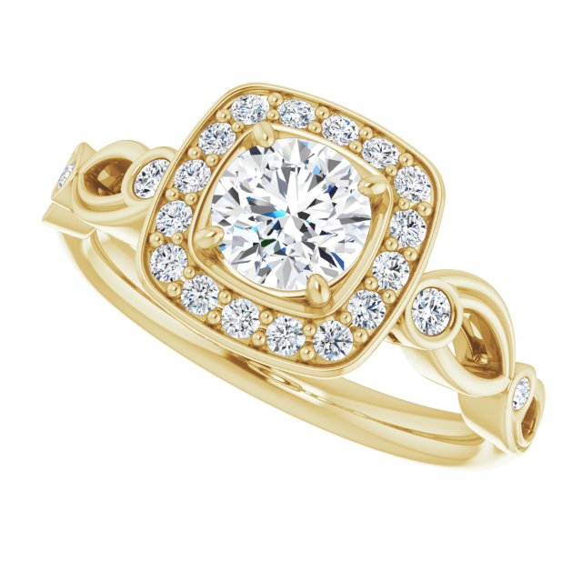 Round Engagement Ring