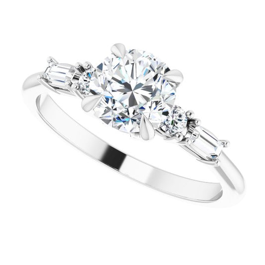 Round Engagement Ring