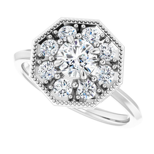 Round Engagement Ring