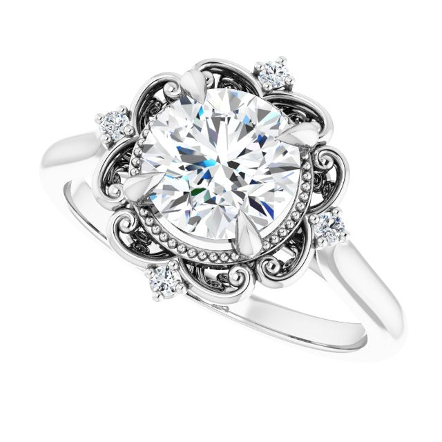Round Engagement Ring