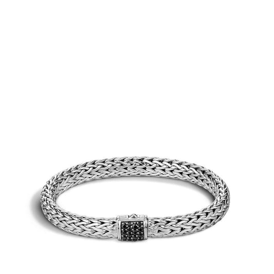 Classic Chain Bracelet with Black Sapphire