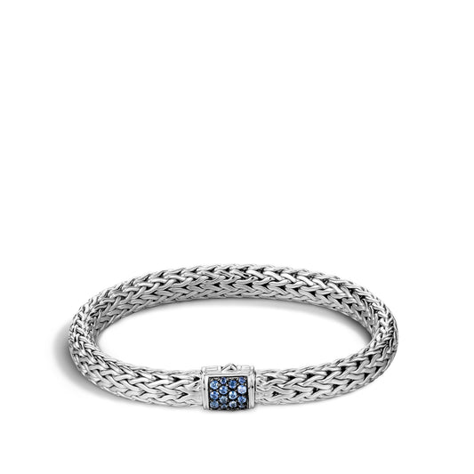 Classic Chain Bracelet with Blue Sapphire