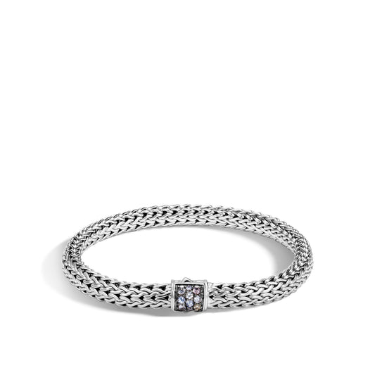 Classic Chain Bracelet with Grey Sapphire