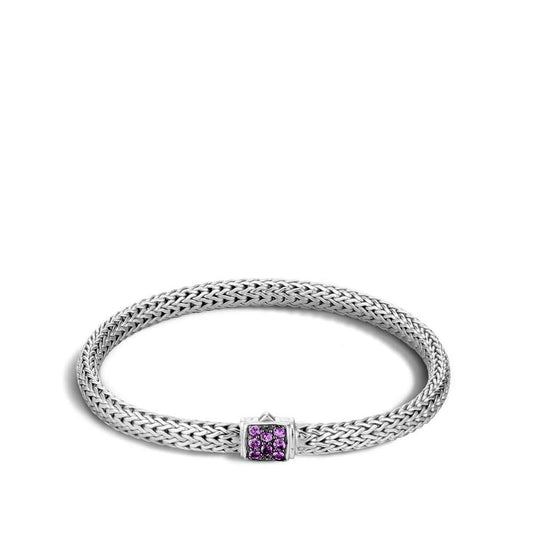 Classic Chain Bracelet with Amethyst