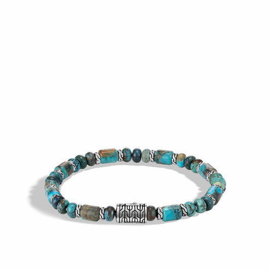 Bead Bracelet with Mixed Turquoise