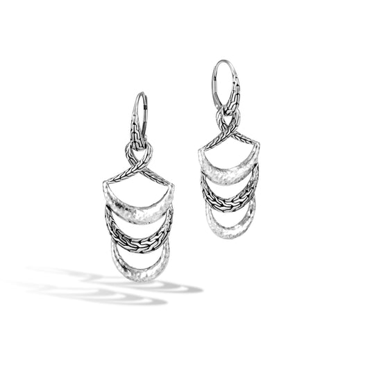 Classic Chain Hammered Drop Earring