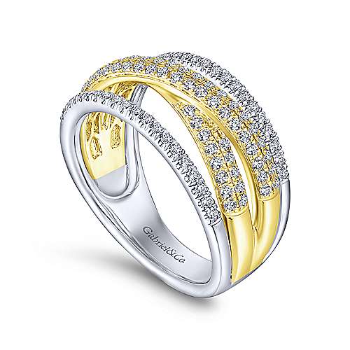 White & Yellow Gold Fashion Ring