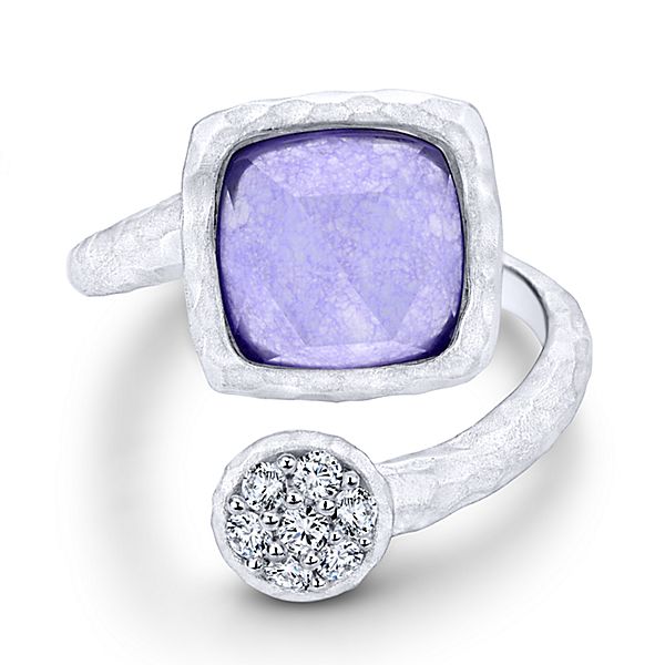 Silver Fashion Multicolor Stones Ladies Ring