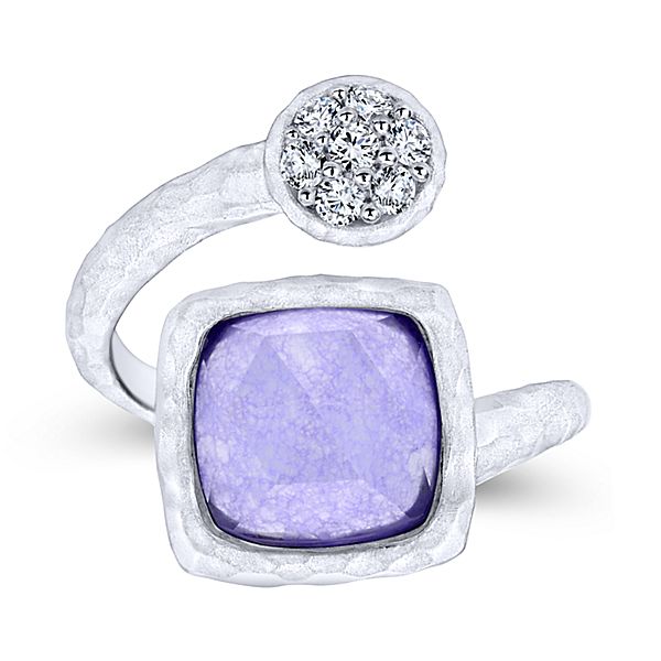 Silver Fashion Multicolor Stones Ladies Ring