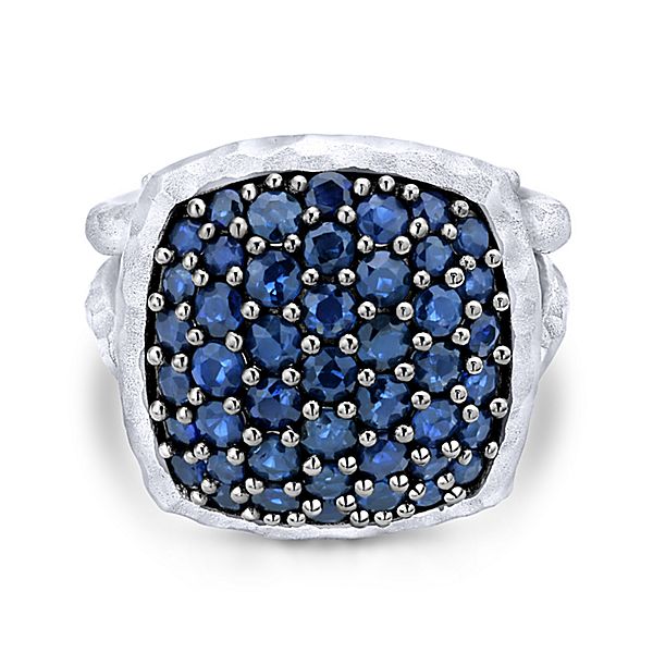 Silver Fashion Sapphire Ladies Ring