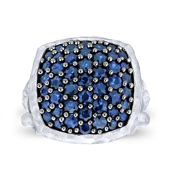 Silver Fashion Sapphire Ladies Ring