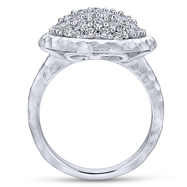 Silver Fashion White Sapphire Ladies Ring
