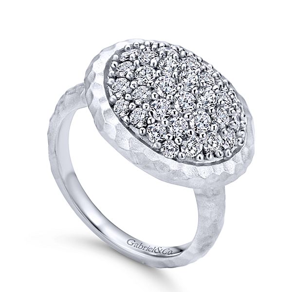 Silver Fashion White Sapphire Ladies Ring