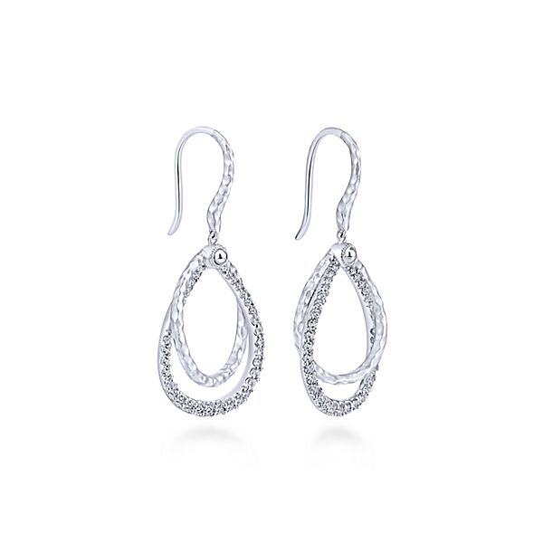 Sterling Silver White Sapphire Drop Earrings