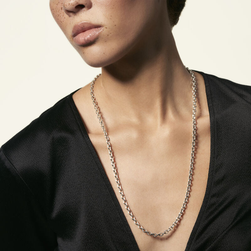 Asli Classic Chain Link Station Necklace