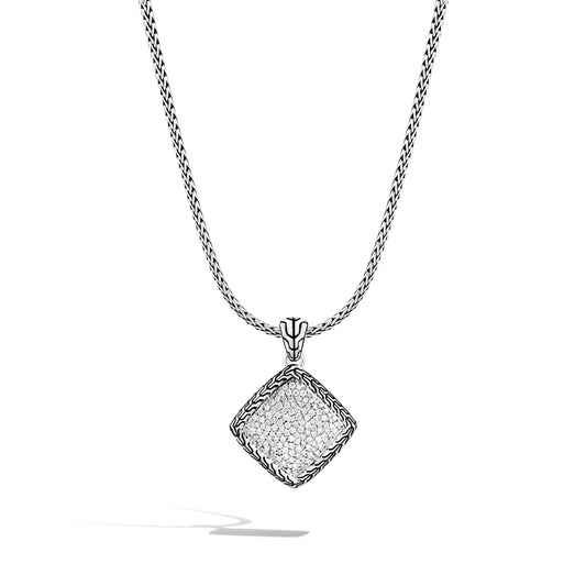 Classic Chain Pendant Necklace with Diamonds