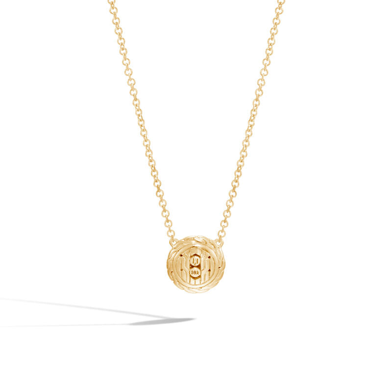Classic Chain Round Necklace with Diamonds