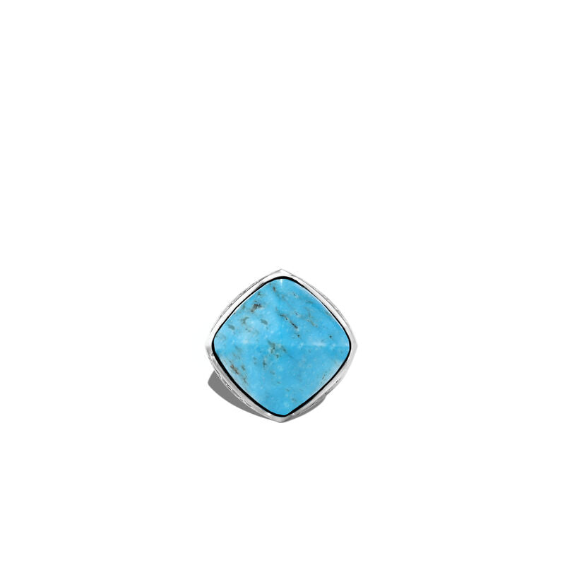 Classic Chain Sugarloaf Ring with Turquoise