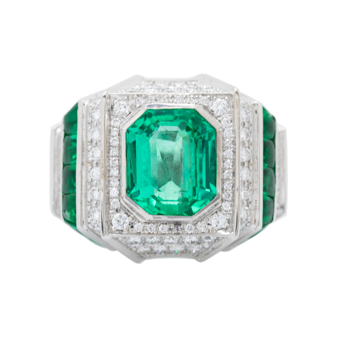 Columbian Emerald & Diamonds Ring