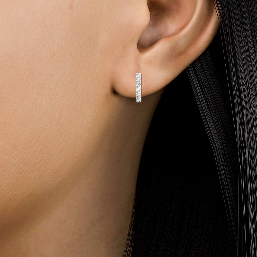 LAB GROWN  Diamond Inside Out Hoop Earrings (0.97ctw)