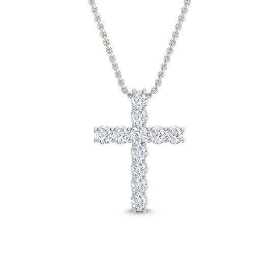 LAB GROWN diamond cross with chain (0.73ct)