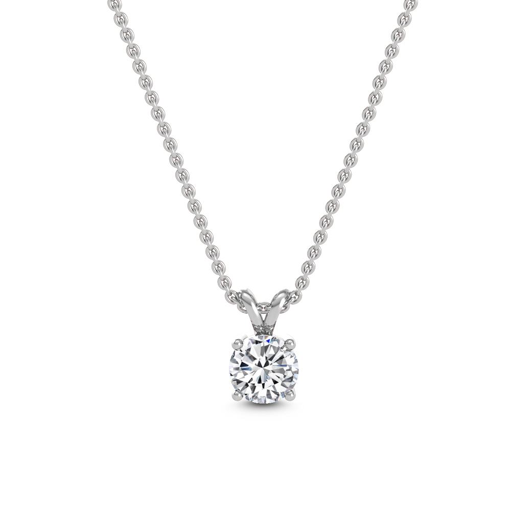 Lab Grown Diamond Solitaire Pendant with chain (0.5ctw)