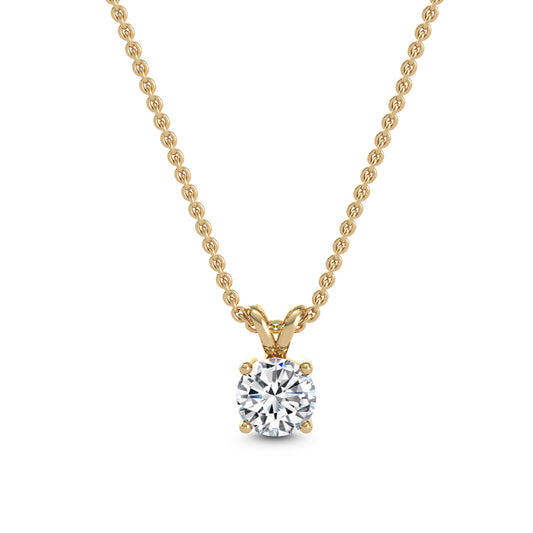 Lab Grown Diamond Solitaire Pendant with chain (0.71ctw)