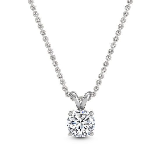 LAB GROWN Diamond Solitaire Pendant with chain (1ctw)
