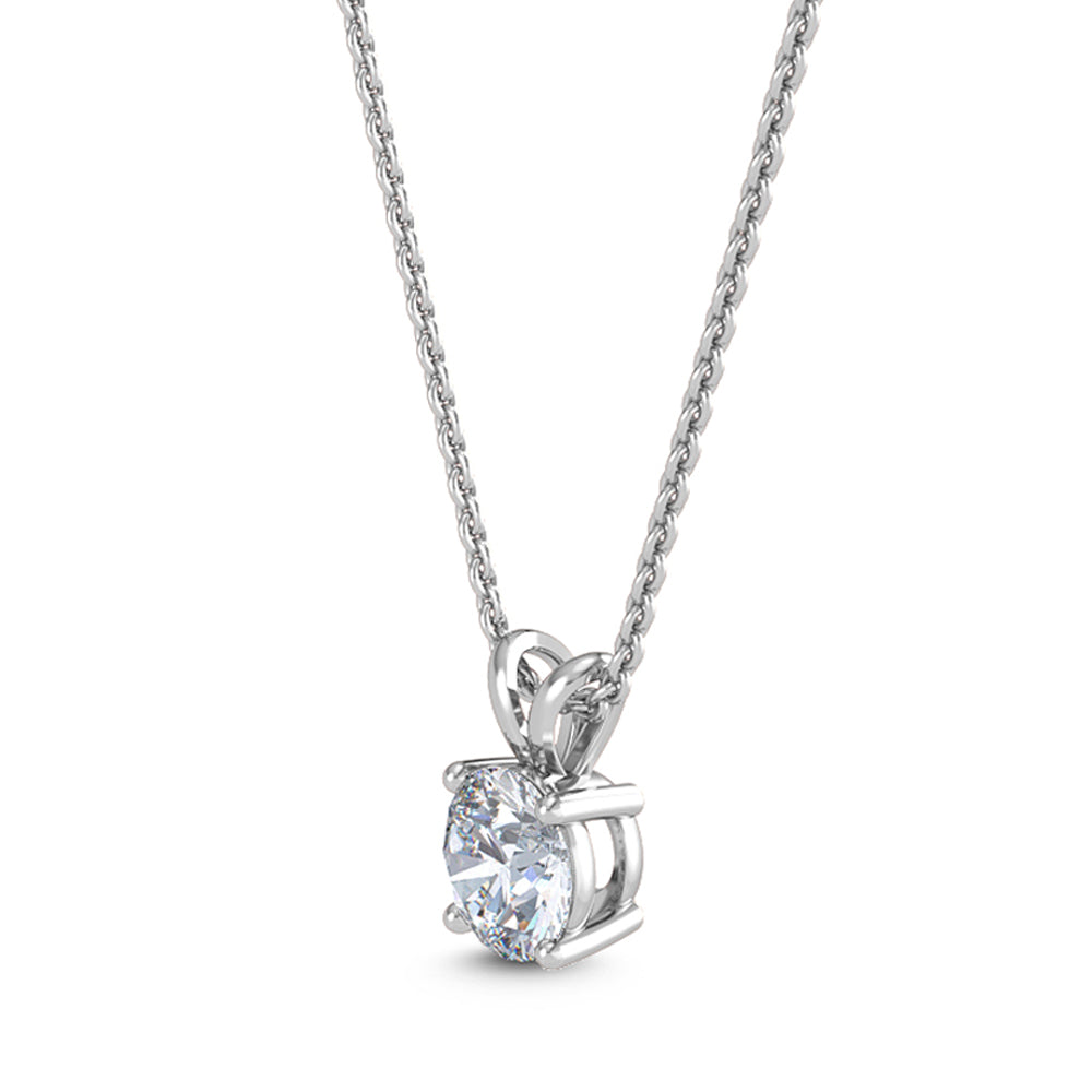 LAB GROWN Diamond Solitaire Pendant with chain (1ctw)