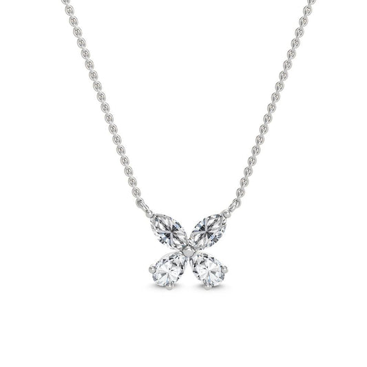 LAB GROWN Clover Diamond Necklace (0.77ct)