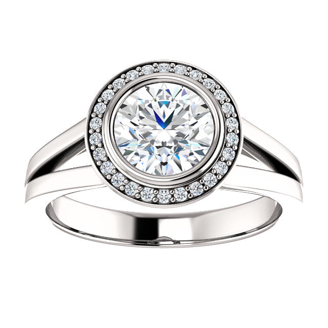 Round Engagement Ring