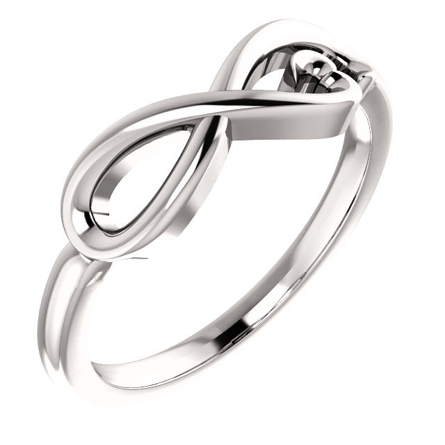 Infinity-Inspired Heart Ring