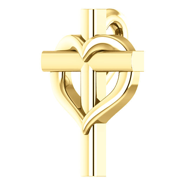 Youth Cross with Heart Pendant
