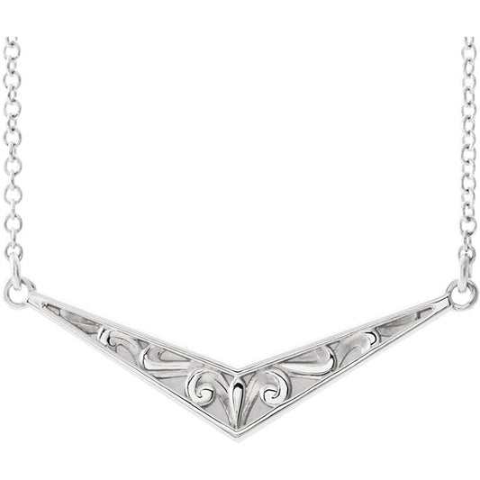 Sculptural-Inspired "V" Necklace