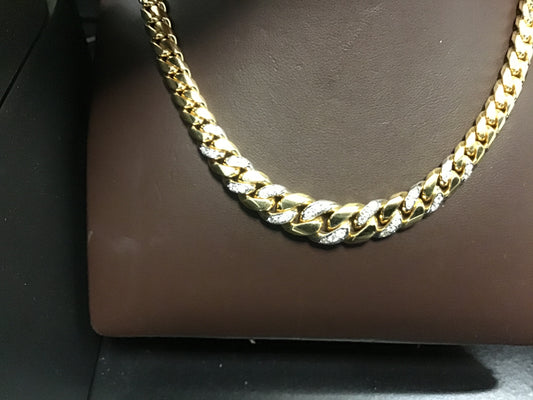 Cuban chain with diamonds