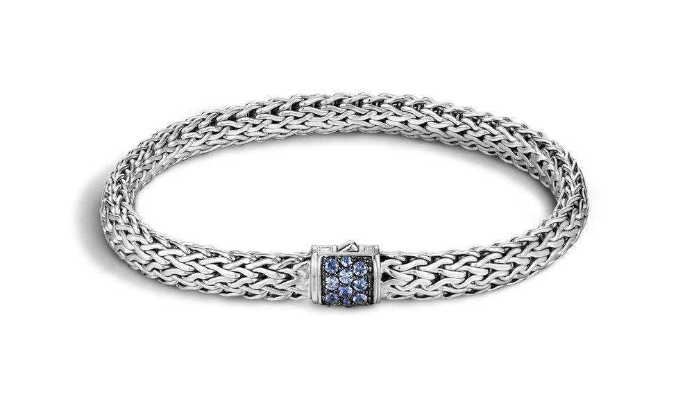 Sapphire Pave Slim Chain Bracelet