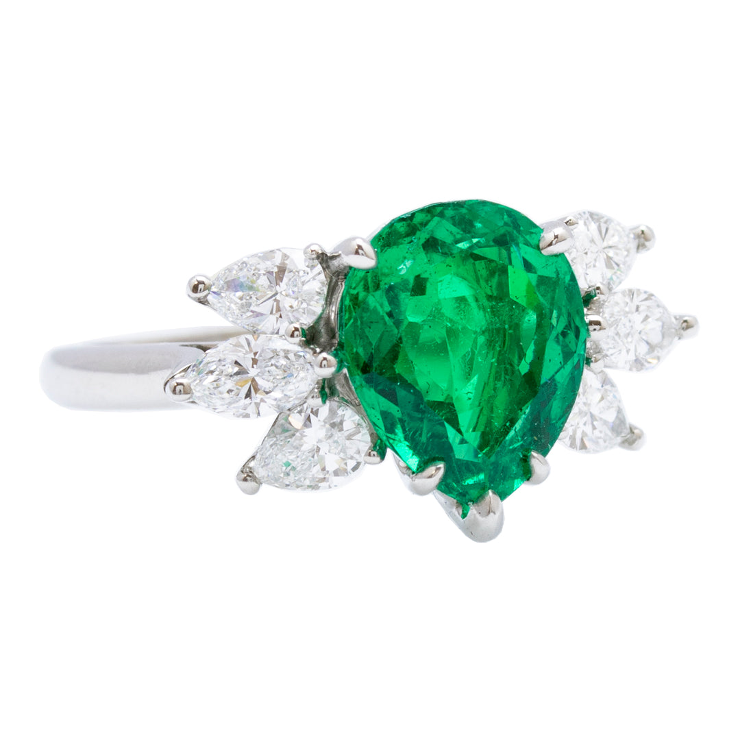 Tiffany & Co. Colombian Emerald and Diamond Ring