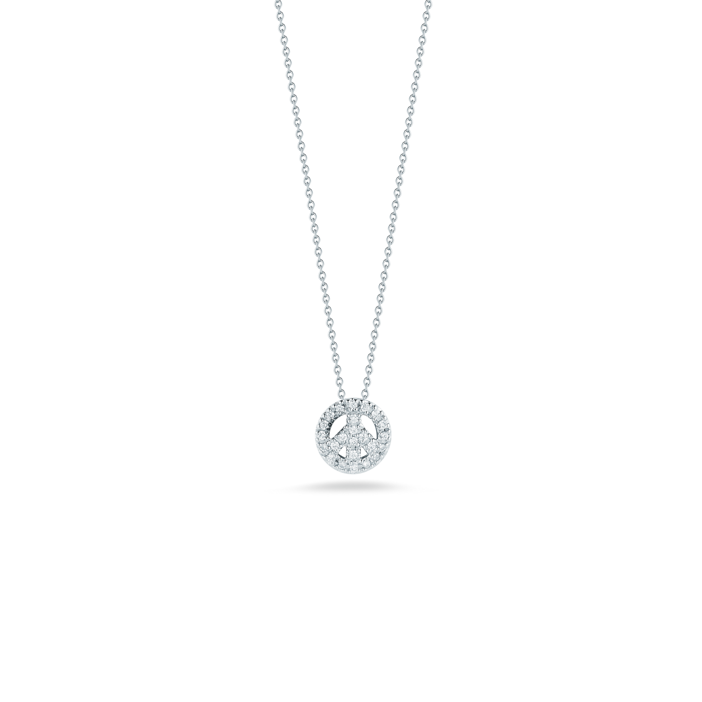 Peace Sign Necklace with Diamonds