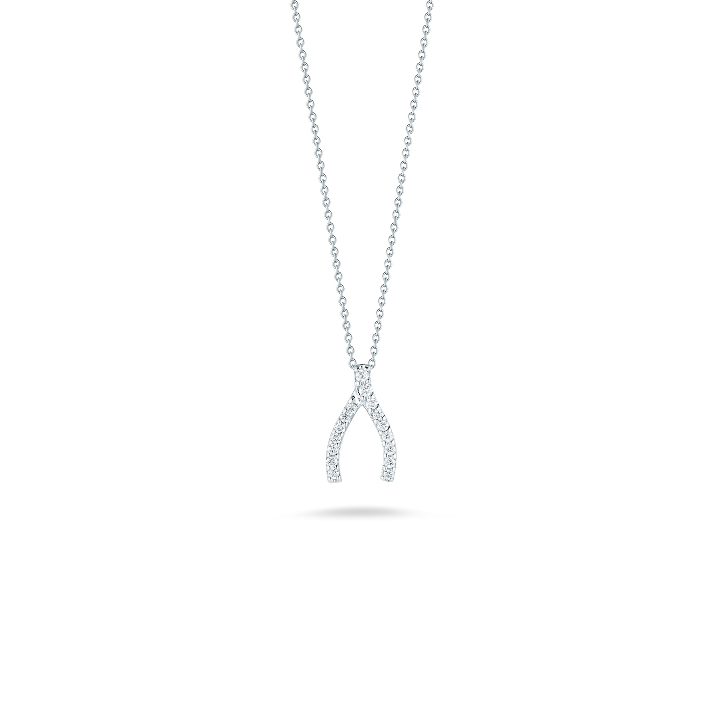 Wishbone Necklace with Diamonds